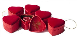 Velvet Hearts - single chocolate, half of a dozen (6)