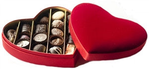 Leonidas Chocolate Velvet Heart Gift box with 16 chocolates